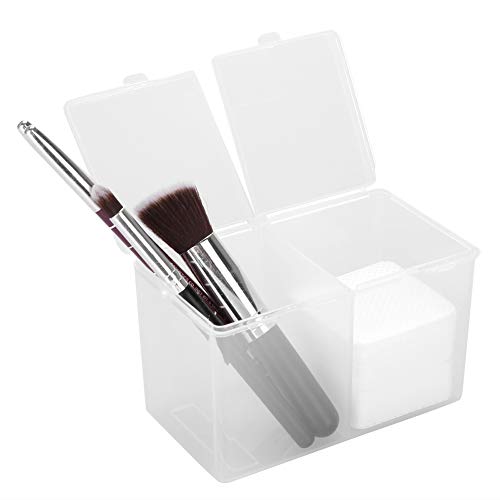 MAVIS LAVEN Cotton Pads Organizer with 2 Grids for Swabs & Nail Polish