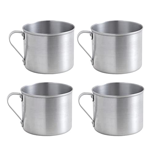 IMUSA 1.25 Quart Aluminum Camping Mug Set - Perfect for Hot Beverages & Light Meals