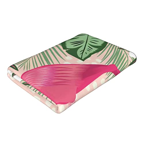 COMFAR Flamingo Microfiber Oversized Beach Towel for Women & Adults - Quick Dry Sand-Free Pool Towel 30x60