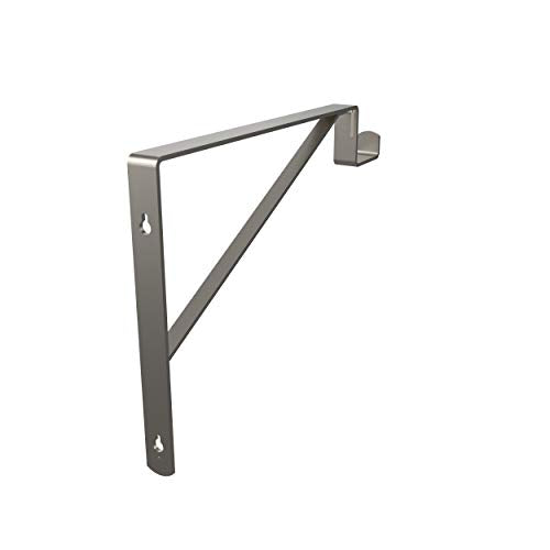 ClosetMaid SuiteSymphony Closet Bracket for Center Rod and Shelf Support, Add On Accessory, Satin Nickel