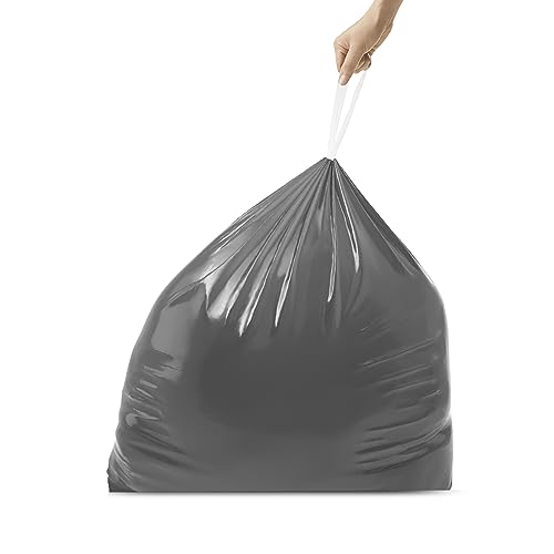 simplehuman Odorsorb Custom Fit Trash Liners, 80 Count, 50-65L