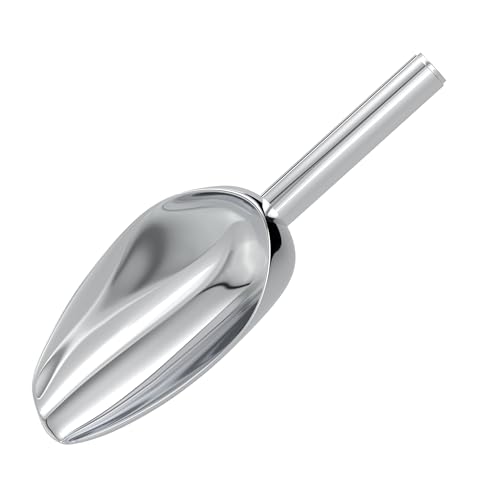 Olmaanseta 6 oz Stainless Steel Small Ice Scoop for Kitchen and Freezer