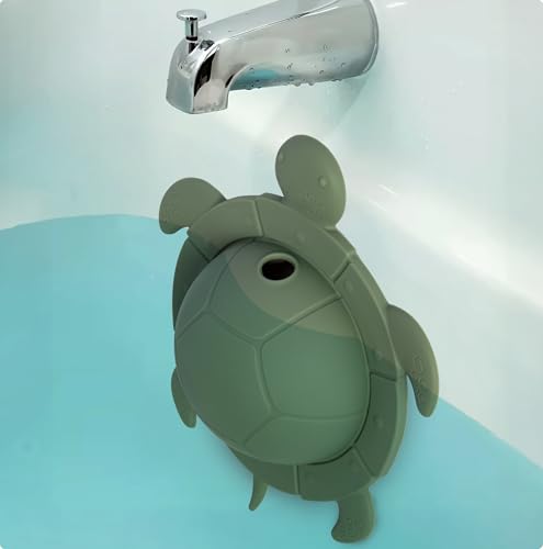 Jumble Dream Turtle Bathtub Overflow Drain Cover - Sea Glass Green