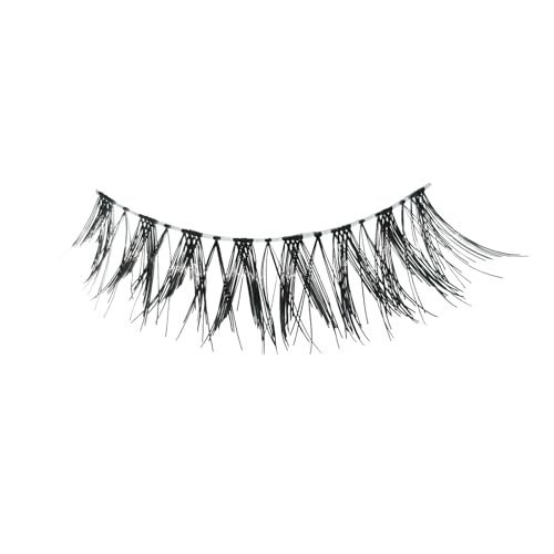Ryidkcs Wispy False Eyelashes 12mm, 5 Pairs Reusable Clear Band Strip Lashes