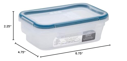 Snapware Plastic Total Solutions (5-Pack, 3 Cup) Food Storage Containers Set, Airtight & Leakproof Plastic Locking BPA-Free Lids Tupperware, Freezer Dishwasher Microwave Safe