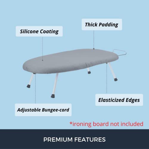 SAVUK 12x30 Inch Replacement Ironing Board Cover & Pad - Extra Thick, Heat Resistant