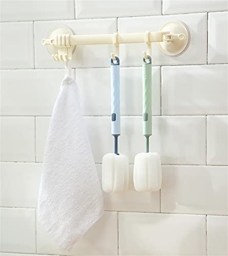 2pcs Detachable Sponge Cleaning Brush Set for Glassware - Green & Pink