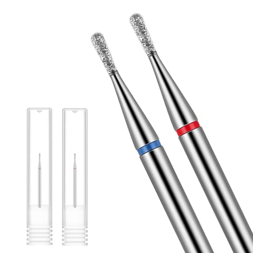 Bruislard 4-Piece Round Tapered Cuticle Nail Drill Bit Set 3/32" Shank
