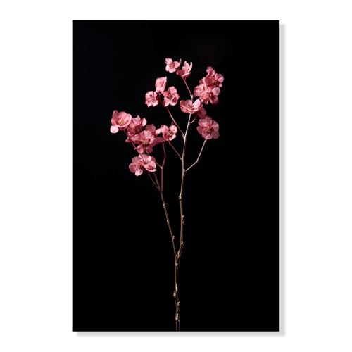 Gothic Floral Wall Art - Dark Academia Canvas Poster 16x24in