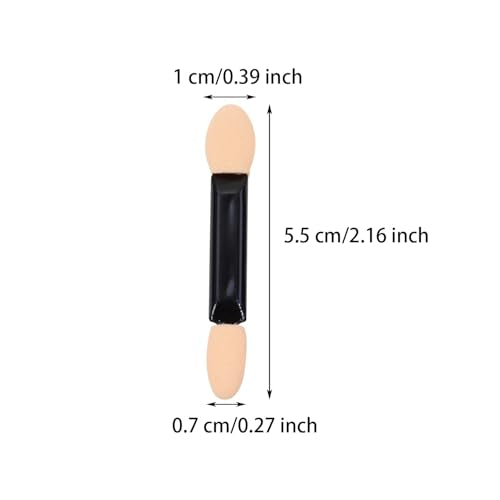 Dual-Sided Eyeshadow Sponge Applicator Brushes with Storage Container, 20 Pack