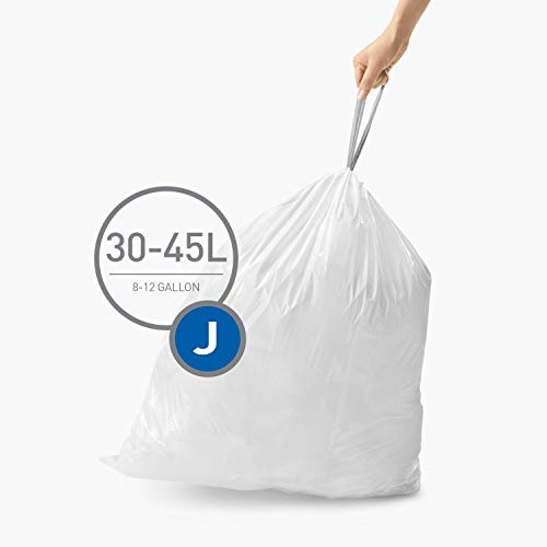 simplehuman J Custom Fit Trash Can Liners, 38-40L, 20-Count Bag