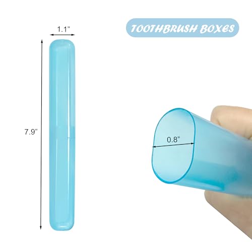 Quacc 4-Pack Plastic Toothbrush Travel Case Breathable Portable Storage Box