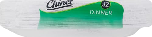 Chinet Classic White Dinner Plates - 32 Pack, Leak Resistant