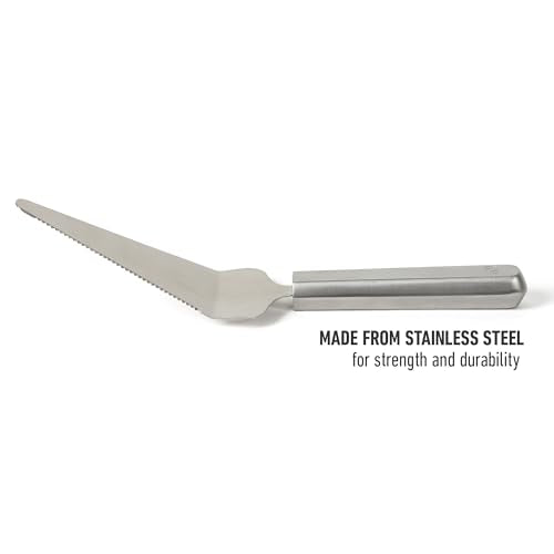 Calphalon Stainless Steel Pie Server with Serrated Edge - Ergonomic Cake & Dessert Spatula