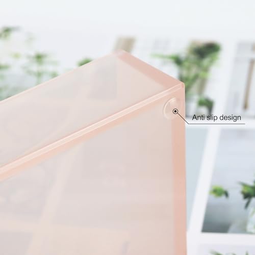 MultiBey Pink Sticky Notes Dispenser with Gold Accent - Memo Pad Organizer