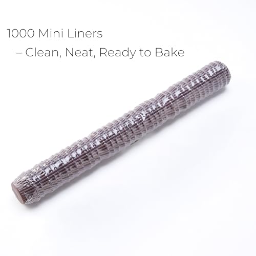 No. 4 Brigadeiro Paper Cups - 1 Inch Mini Baking Liners, 1000 Pack