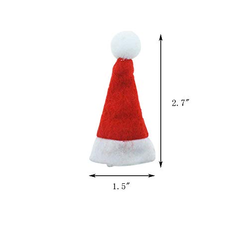 6 Pcs Mini Christmas Santa Lollipop Hats - Reusable Candy Covers