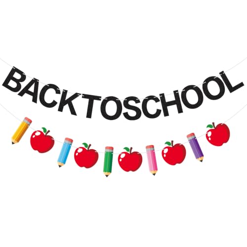 Atiloy Back to School Banner and Pencil Garland Classroom Decor
