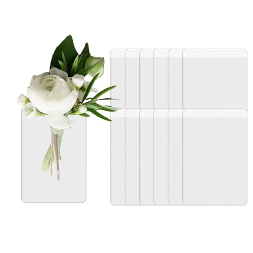 Telyone 6-Pack Square Pocket Boutonniere Sleeves for Suit Jackets - Wedding & Prom, Flowers Not Included