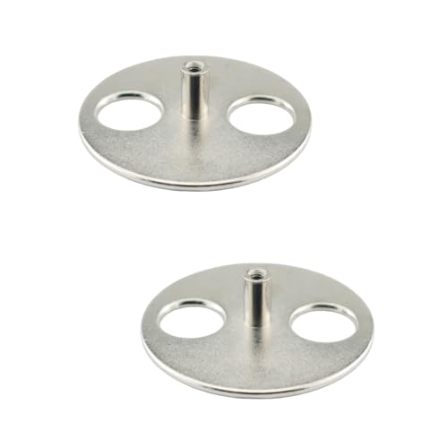 Metal Round Spring Wound Music Box Wind-Up Keys DIY Repair Parts 2Pack