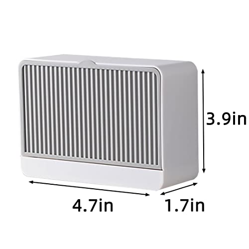 2 Pack Wall-Mounted Soap Holder for Shower - Adhesive Dust-Proof Soap Dish