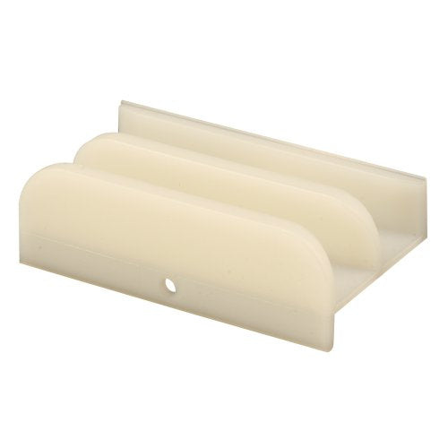 Prime-Line Sliding Shower Door Bottom Guide, 7/16 in. White Plastic