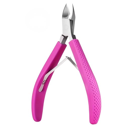 Cuticle Trimmer Stainless Steel Professional Nail Cutter with Silicone Handle