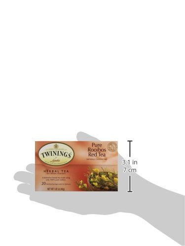 Twinings Red African Rooibos Tea - Caffeine-Free Herbal Blend | 20 Count (Pack of 4)
