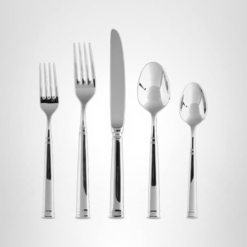 Fortessa Bistro 18/10 Stainless Steel Flatware, 5 Piece Place Setting, Service for 1