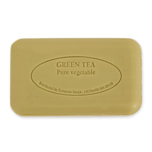 Pre de Provence Green Tea Soap Bar - Natural French Skincare, 5.3 oz