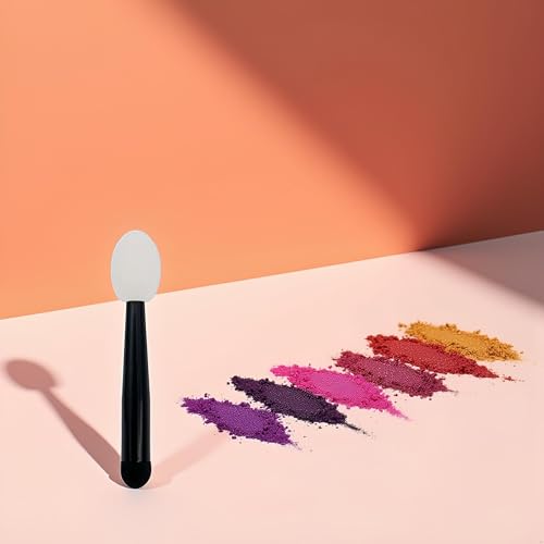 Fansoftiks 100 Pcs Disposable Eyeshadow Applicators Dual Sided Sponge Tip