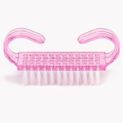Mekupeu 4 Pcs Mini Handle Grip Nail Brushes for Fingernails and Toes