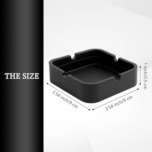 3.54 Inch Silicone Windproof Outdoor Indoor Ashtray - Durable Ash Holder & Organizer