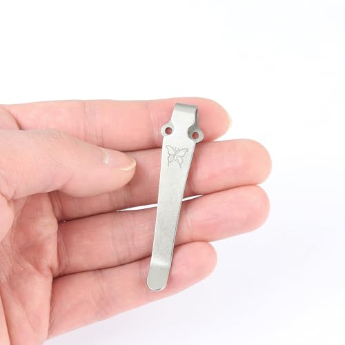 Deep Carry Pocket Clip for Benchmade 551, 2-Hole Stainless Steel - Silver