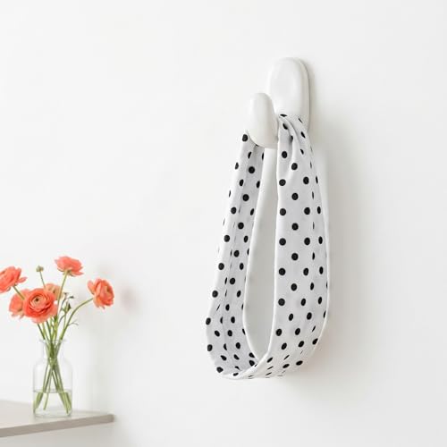 EWUHRY 4 Pack Polka Dot Wide Elastic Headbands for Women Non Slip