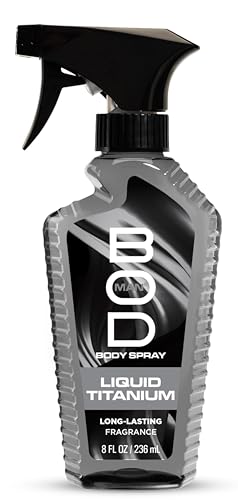 BOD Man Liquid Titanium Body Spray for Men, Fresh Masculine Scent, 8 oz