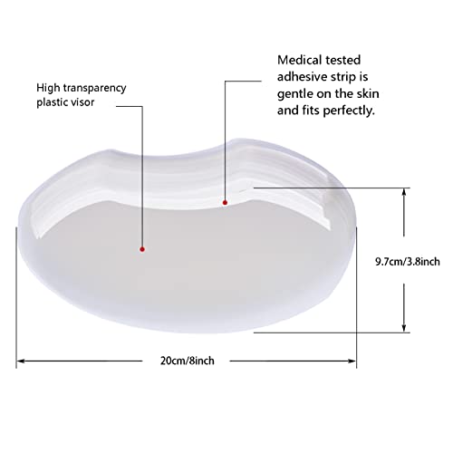 50 Pcs Disposable Shower Face Shields for Haircuts & Eyelash Extensions