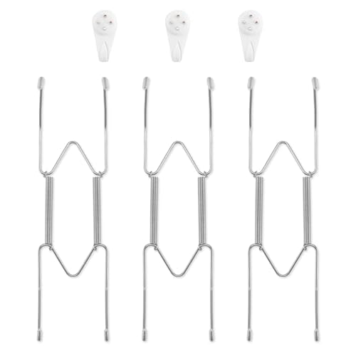 Stainless Steel Plate Hangers for 8-10 Inch Plates – 3 Pack
