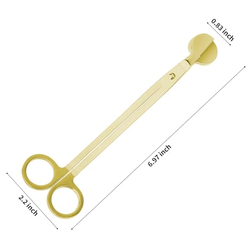 Gold Stainless Steel Candle Wick Trimmer by CHEFBEE