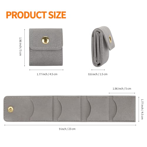 KUKUVR Mini Travel Jewelry Organizer Bag - Compact 4 Compartment