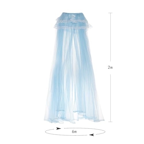 ITODA Blue Baby Netting Canopy for Crib & Toddler Bed - Breathable Mesh