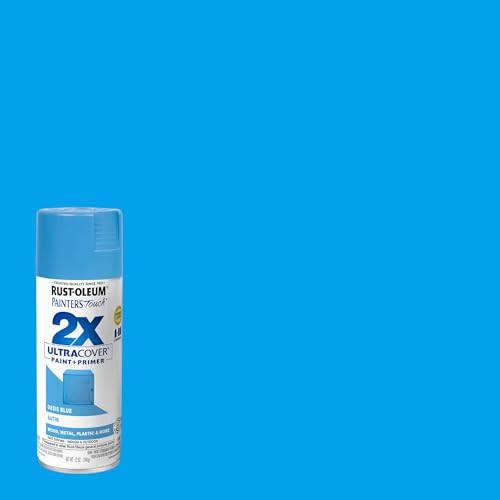 Rust-Oleum Painter's Touch 2X Spray Paint, Satin Oasis Blue, 12 oz (Pack of 2)