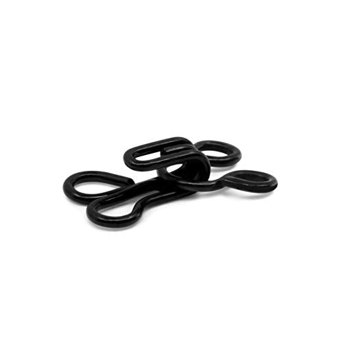 Dritz Size 0 Black Hook & Eye Closures - 14 Sets for Sewing