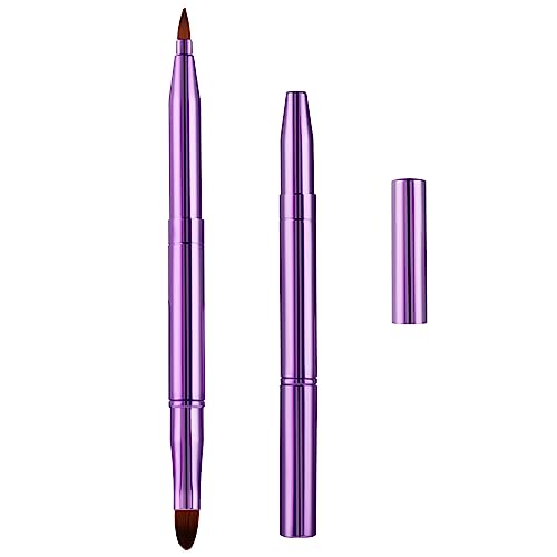 WLLHYF Dual-End Retractable Lip Brush & Eyeshadow Makeup Applicator