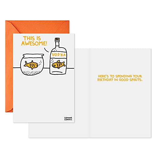 Hallmark Funny Birthday Cards Pack - Toast & Goldfish Designs