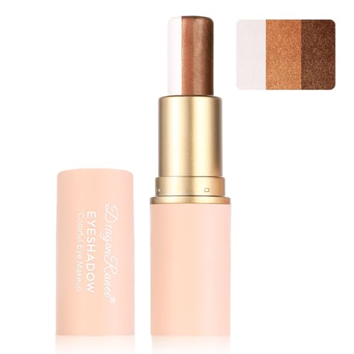TEEROVA Glitter Eyeshadow Stick - Three-Tone Shimmer Gradient Eye Shadow Pen 02#