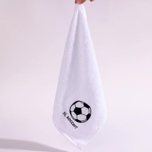 JOMBOTIK Soccer Hand Towels - 2 Pack 12x12 Inch Cotton Sports Gift