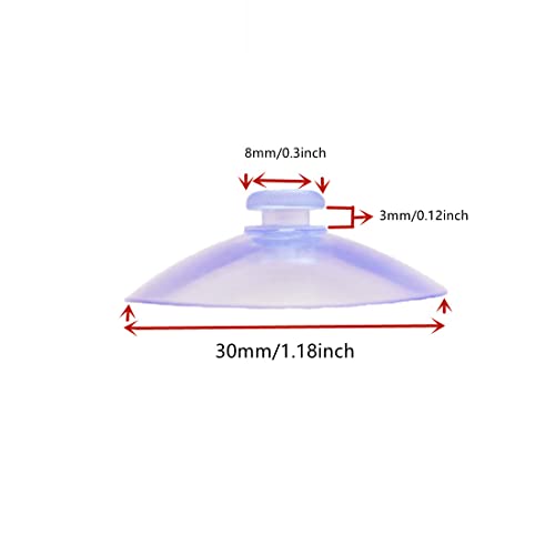 30mm Suction Cups for Glass Table Tops - 30 Pcs Anti-Collision Pads