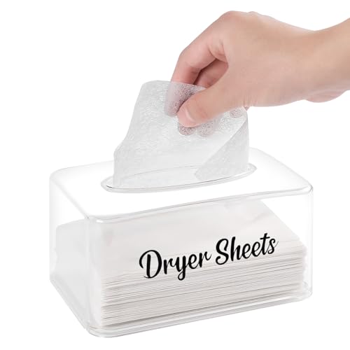 VOTLEVT Clear Dryer Sheet Holder & Tissue Dispenser for Laundry Room