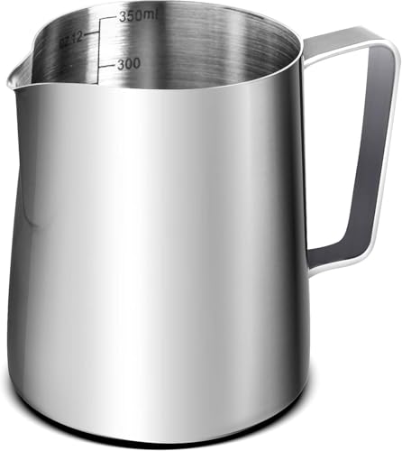 AMZCHEF 12 oz Stainless Steel Milk Frothing Pitcher with Spout
